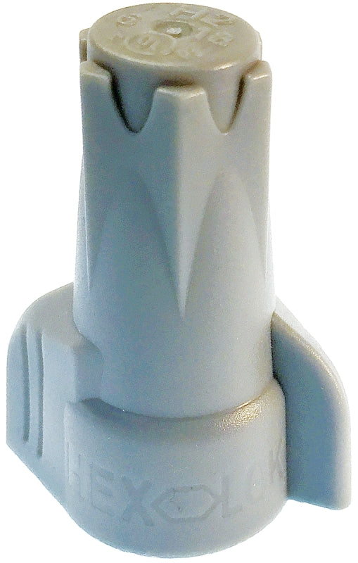 GB Hex-Lok 19-2H2 Wire Connector, 14 to 6 AWG Wire, Copper Contact, Thermoplastic Housing Material, Gray