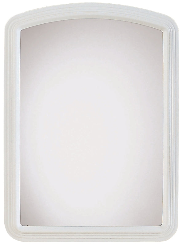 Renin 20-0410 Macau Framed Mirror, 22 in W, 16 in H, Rectangular, Plastic Frame, White Frame