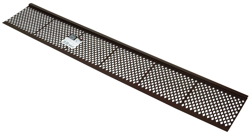 Amerimax 85379 Gutter Guard, 3 ft L, 2 in W, PVC, Brown