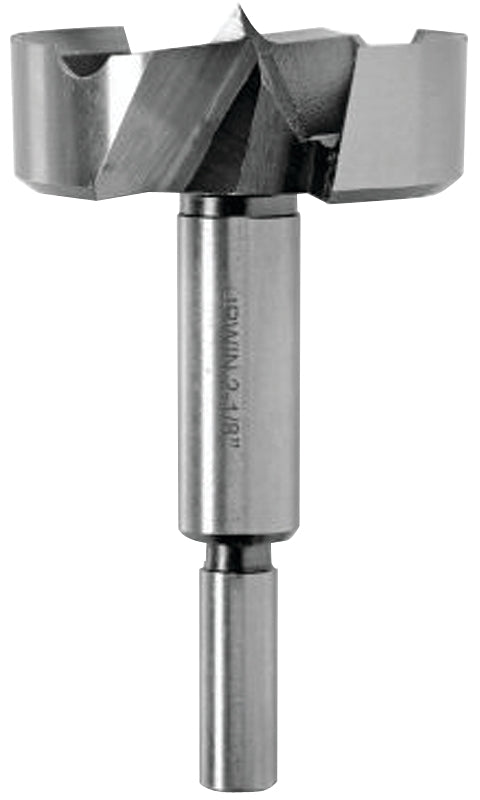 Irwin 1966937/42930 Forstner Bit, 1-7/8 in Dia, 3-1/2 in OAL, 1-Flute, 3/8 in Dia Shank, Reduced Shank