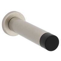 National Hardware Cooper N830-522 Door Stop, 1 in Dia Base, 3 in Projection, Aluminum, Satin Nickel