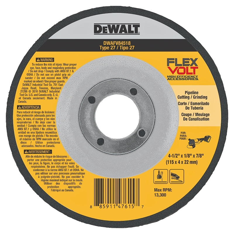 DWAFV84518 CUT/GRIND 4.5IN T27
