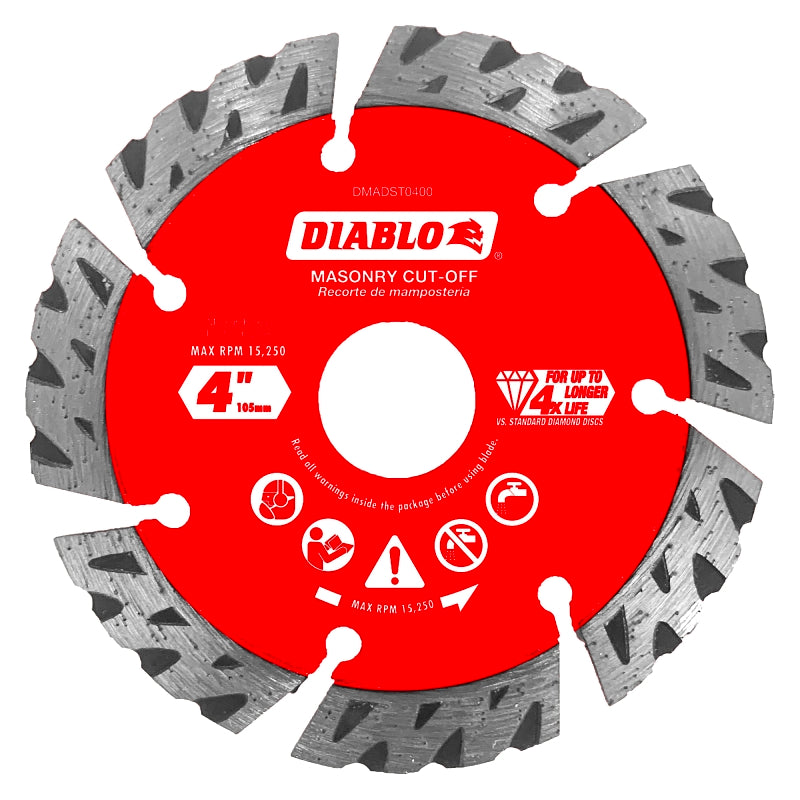 Diablo DMADST0400 Saw Blade, 4 in Dia, Segmented Rim