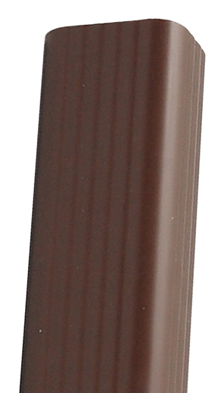 Euramax M1593 Roofing Gutter, 10 ft L, 3 in W, Vinyl, Traditional Brown