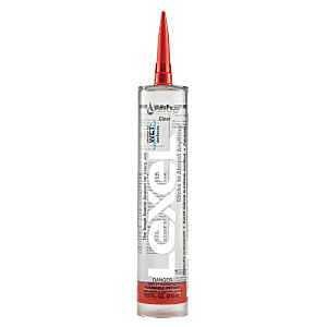 Lexel 13090 Elastic Sealant, Clear, 1 week Curing, 0 to 120 deg F, 10.5 oz Cartridge
