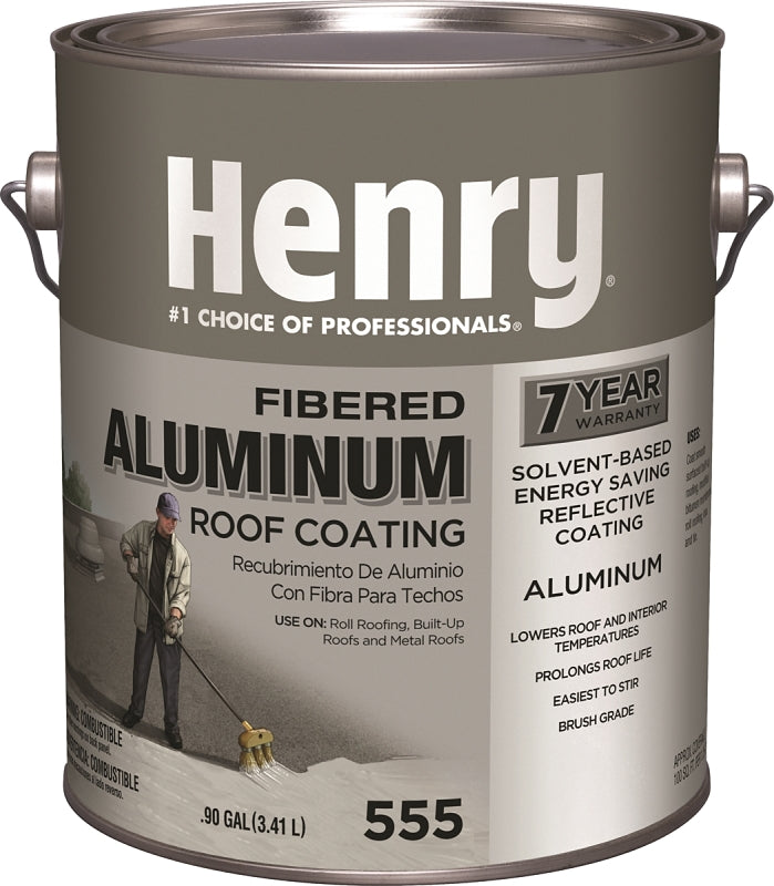 Henry HE555042 Roof Coating, Aluminum, 3.41 L Can, Liquid
