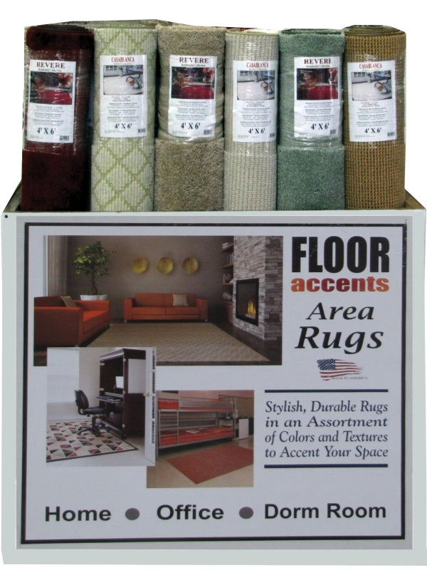 Dynasty Carpet 11935 Area Rug Assortment, 6 ft L, 4 ft W, Berber Pattern