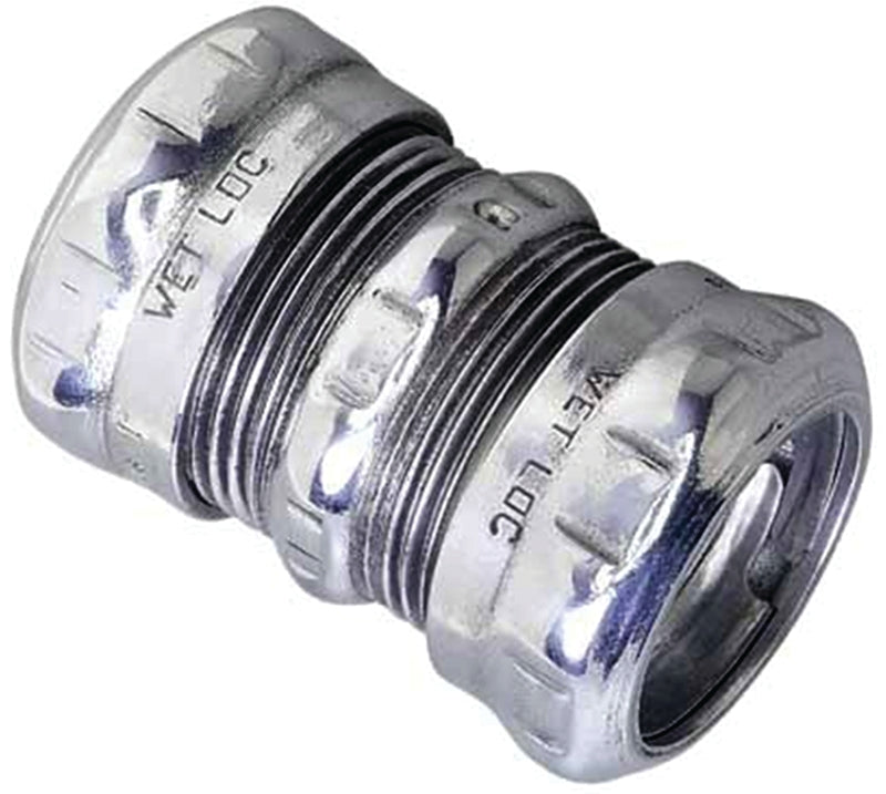 Halex 62607B Coupling, 3/4 in Compression, Steel