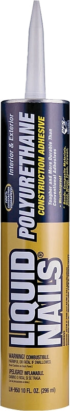 Liquid Nails LN-950 Polyurethane Adhesive, Tan, 10 oz Cartridge
