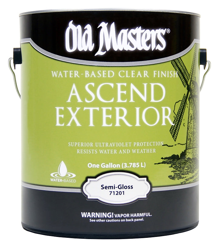 Old Masters Ascend Exterior 71201 Exterior Finish, Semi-Gloss, Liquid, 1 gal
