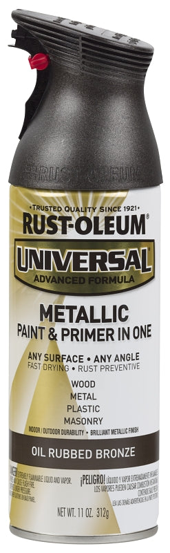 Universal 249131 Metallic Spray Paint, Metallic, Oil-Rubbed Bronze, 11 oz, Can