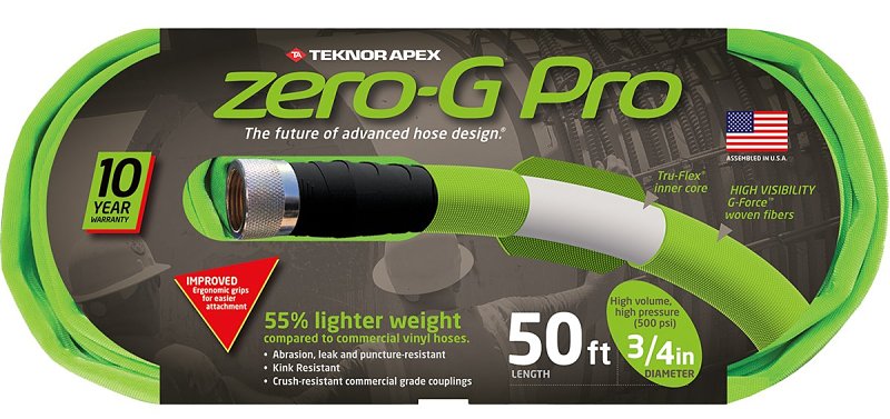 Zero-G Teknor Apex 4300-50 Coiled Hose, 50 ft L, 1800 lbf Pressure Class, Woven, Green