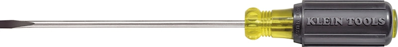 Klein Tools 601-8 Screwdriver, 3/16 in Drive, Cabinet Drive, 11-3/4 in OAL, 8 in L Shank, Rubber Handle