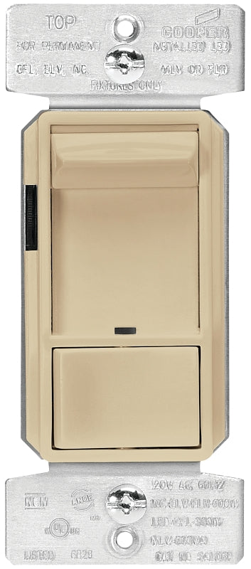 Eaton Wiring Devices SAL06P2-V-K-L Slide Dimmer, 120 V, Ivory