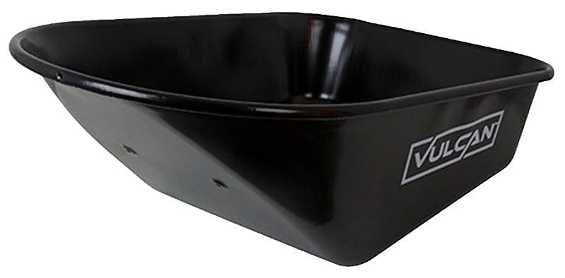 Vulcan 34886 Wheelbarrow Tray, 6 cu-ft Volume, Steel, Black