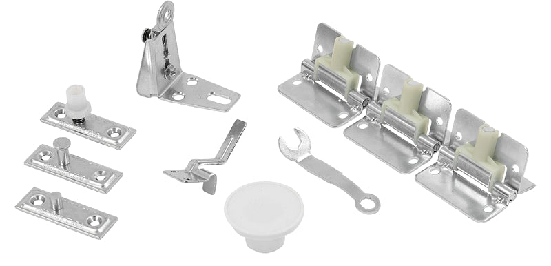 RENIN BF1700-03600-BW Hardware Track Set, 36 in L Track, Steel, For: Bi-Fold Doors