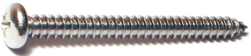 Midwest Fastener 05122 Screw, #10 Thread, Coarse Thread, Pan Head, Phillips Drive, Diamond, Self-Tapping Point, 100 PK