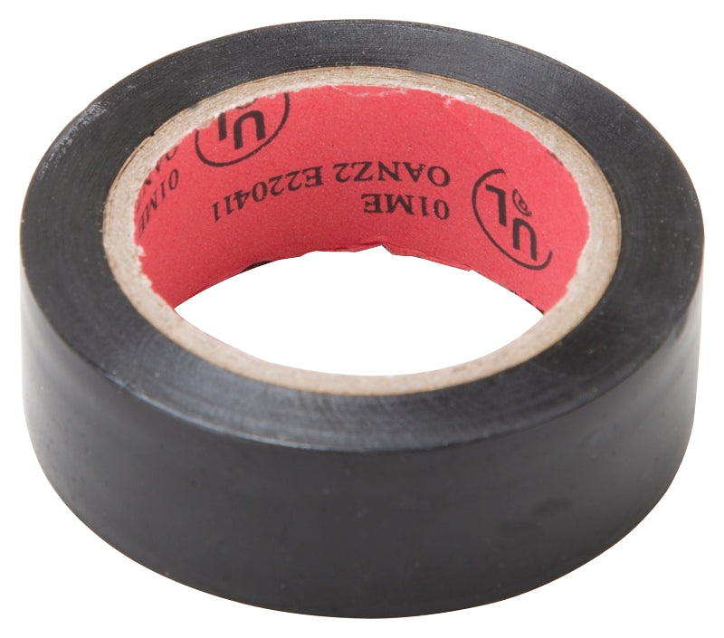 ProSource ET-303L Electrical Tape, 30 ft L, 0.75 in W, PVC Backing, Black