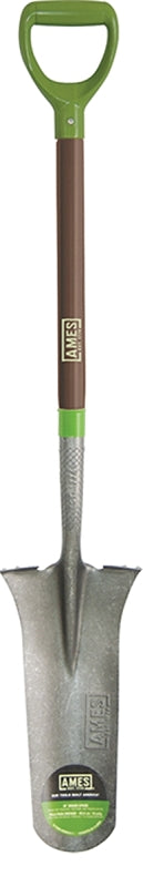 Ames 2531900 Drain Spade, 8-1/8 in W Blade, Steel Blade, Fiberglass Handle, D-Shaped Handle