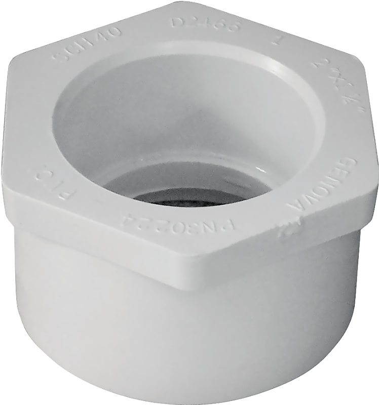 Xirtec 140 435660 Reducing Bushing, 2 x 1-1/4 in, Spigot x Socket, White, SCH 40 Schedule, 150 psi Pressure