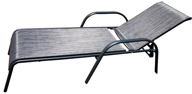 Seasonal Trends 50667 Chaise Lounge, 25.59 in W, 37.4 in H, Grey Textiline Seat, Steel Powder Coated Frame