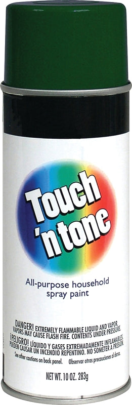 Touch 'N Tone 55271830 Spray Paint, Gloss, Hunter Green, 10 oz, Can