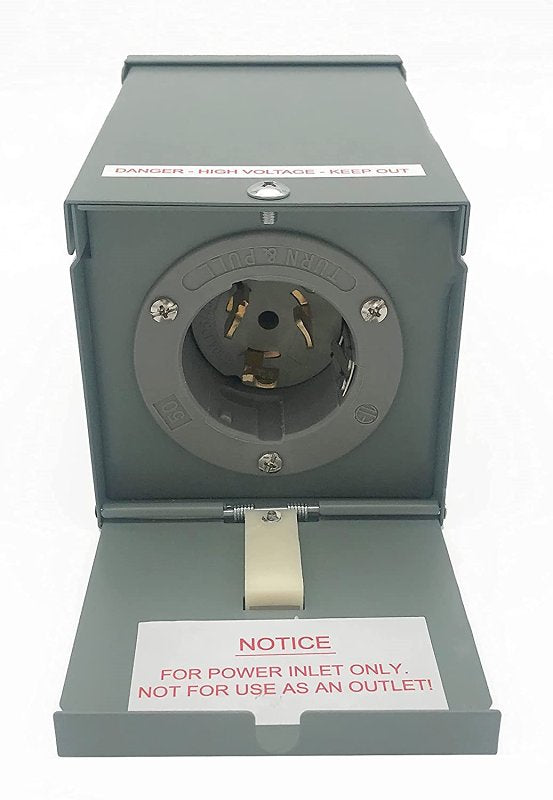 BOX INLET POWER W/COVER 50A