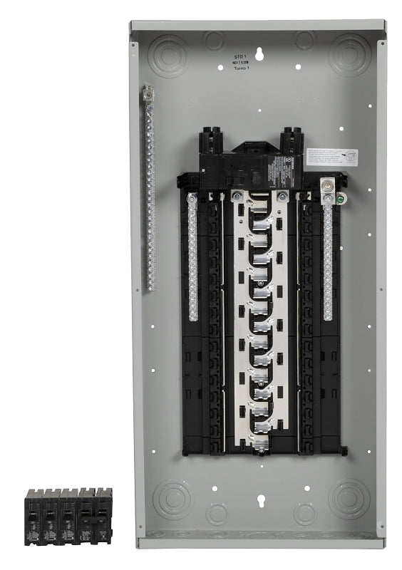Siemens SN SN3048B1200P1 Assembled Load Center, 200 A, 30 -Space, 48 -Circuit, Main Breaker, Plug-On Neutral, Gray