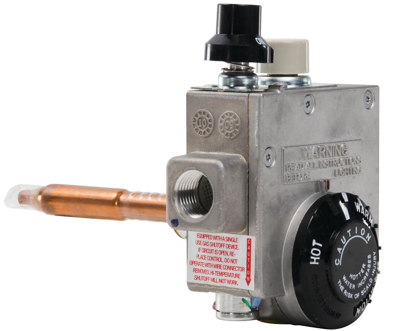 Camco Robert Shaw 110 Series 08421 Gas Control Valve, 1/2 in Connection, NPT x Inverted Flare