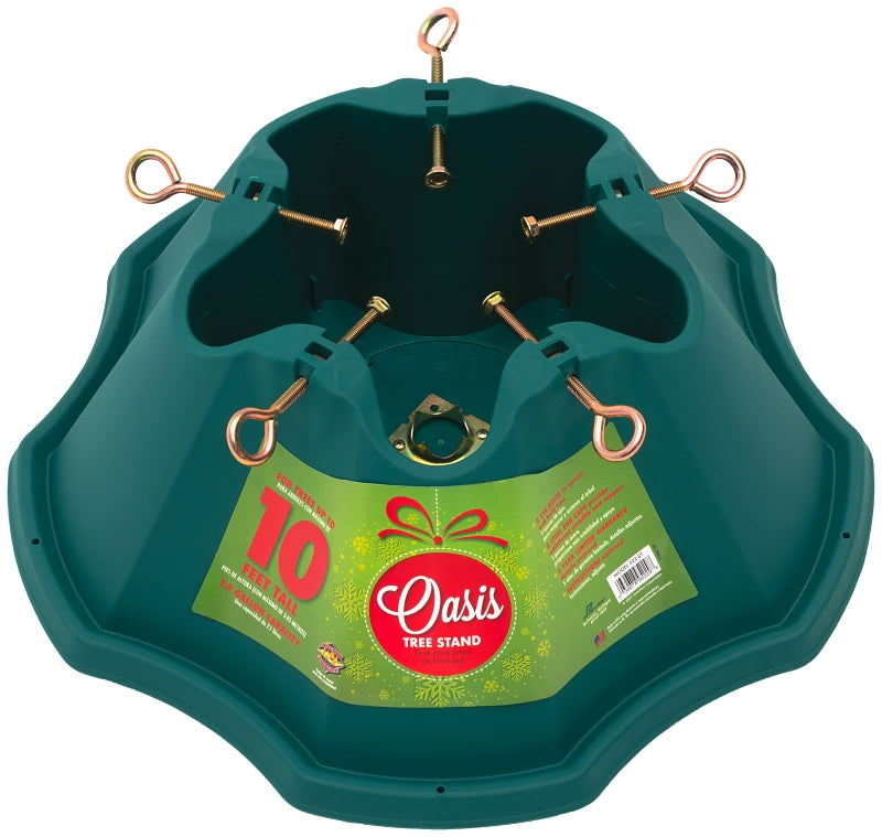 National Holidays 522-ST Natural Tree Stand, 8-1/4 in H, Plastic, Green