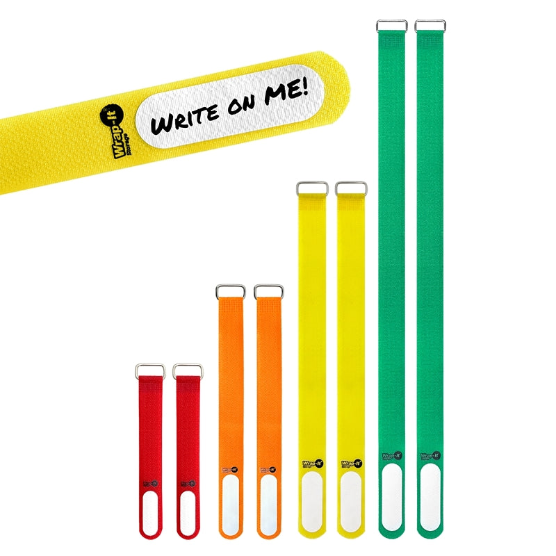 Wrap-It Storage 208-ASST Cinch Strap Storage Strap Set, Assorted