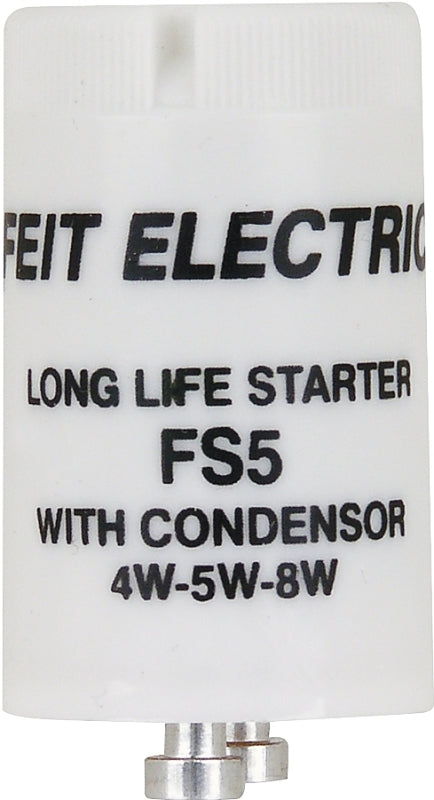 Feit Electric FS5/10 Fluorescent Starter with Condenser, 4 to 8 W