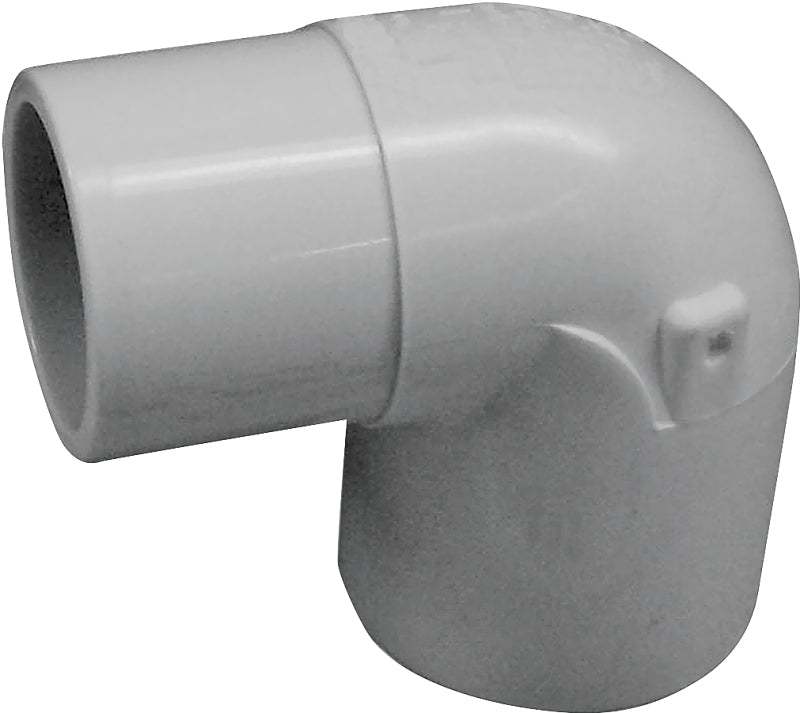 Xirtec 140 435544 Street Pipe Elbow, 1/2 in, Spigot x Socket, 90 deg Angle, PVC, White, SCH 40 Schedule