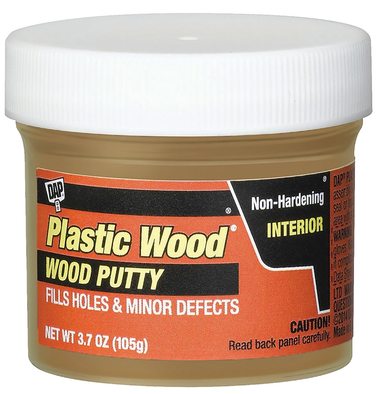 Plastic Wood 7079821272 Wood Putty, Solid, Mild, Pleasant, Natural Pine, 3.7 oz Tub