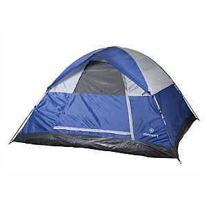Stansport 728 Dome Tent, 96 in L, 84 in W, 4 Person, Blue/White
