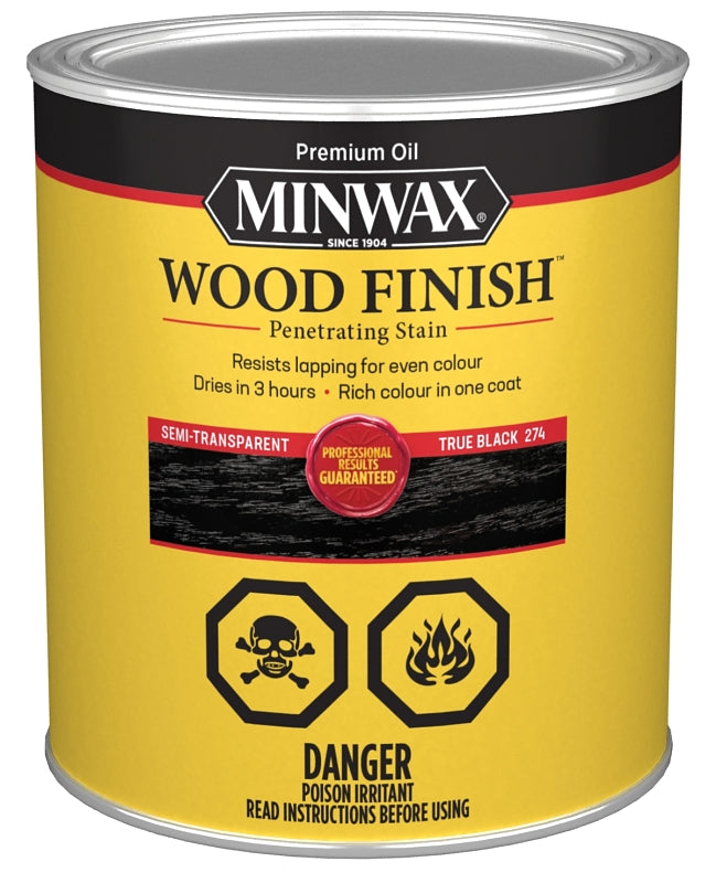 STAIN WOOD TRUE BLACK 1QT