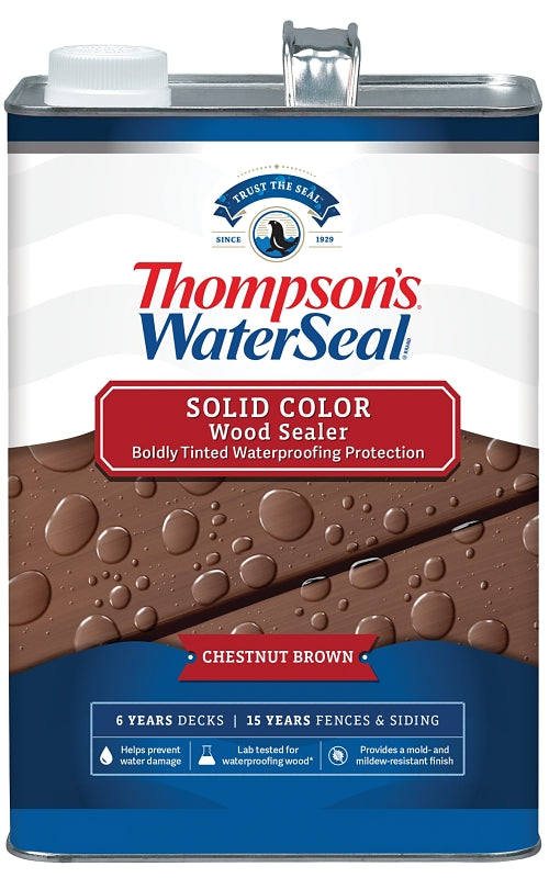 Thompson's WaterSeal TH.093301-16 Waterproofing Stain, Chestnut Brown, 1 gal