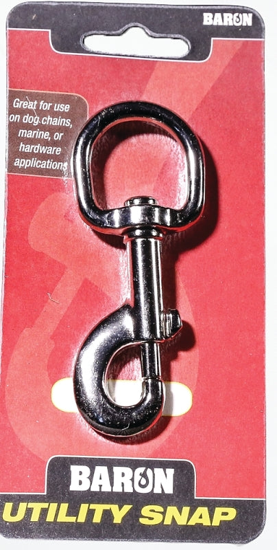 BARON C-225-5/8 Bolt Snap, 110 lb Working Load, Aluminum/Zinc, Nickel