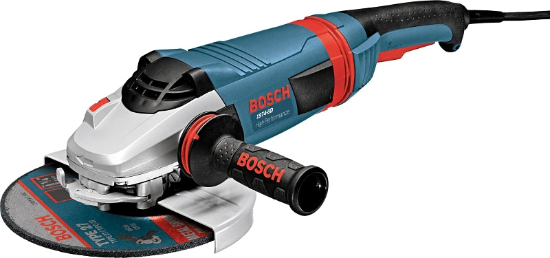 Bosch 1900 1974-8D High-Performance Large Angle Grinder, 15 A, 5/8-11 Spindle, 7 in Dia Wheel, 8500 rpm Speed