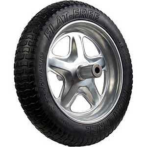 GARANT SFFTCC Flat Free Tire, 16 in Dia Tire, 3-1/2 in W Tire