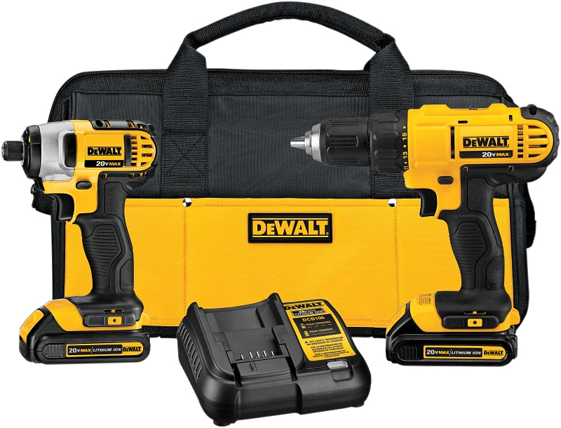 DeWALT DCK240C2 Combination Kit, Battery Included, 20 V, 2-Tool, Lithium-Ion Battery