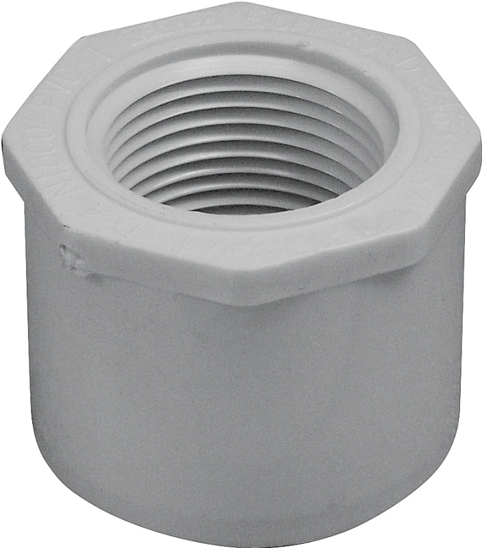 Xirtec 140 435731 Reducing Bushing, 1-1/2 x 1 in, Spigot x FPT, White, SCH 40 Schedule, 150 psi Pressure