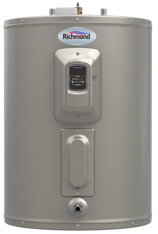Richmond Essential Series 6ES40-DCG Short Electric Water Heater, 240 VAC, 4500 W, 40 gal Tank, 0.92 Energy Efficiency