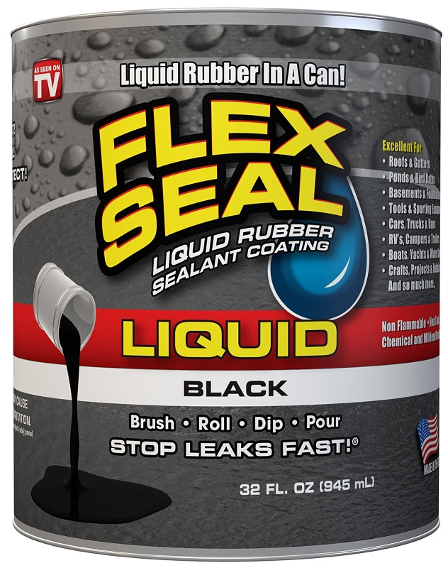 Flex Seal LFSBLKC32 Rubberized Spray Coating, Black, 32 oz, Can