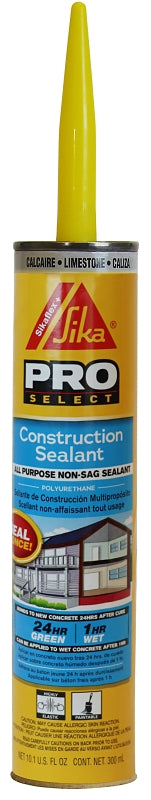 Sikaflex 515308 Construction Sealant, Limestone, 10.1 oz Cartridge