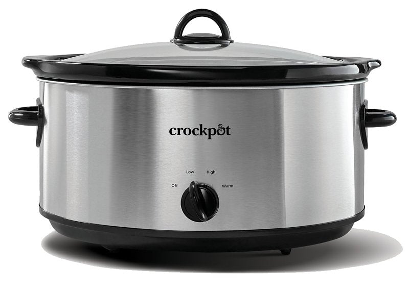 Crock-Pot 2133115 Manual Slow Cooker, 8 qt Capacity, Stainless Steel