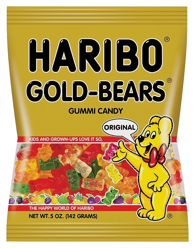 Haribo HGB12 Jelly Candy, Assorted Fruits Flavor, 5 oz Bag
