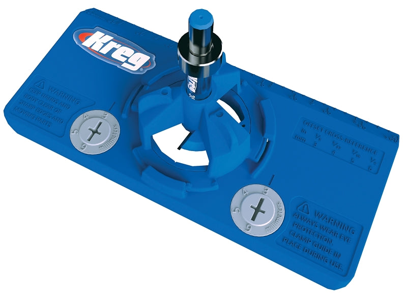 Kreg KHI-HINGE Concealed Hinge Jig, Nylon, For: 35 mm Cup-Style Concealed Hinges