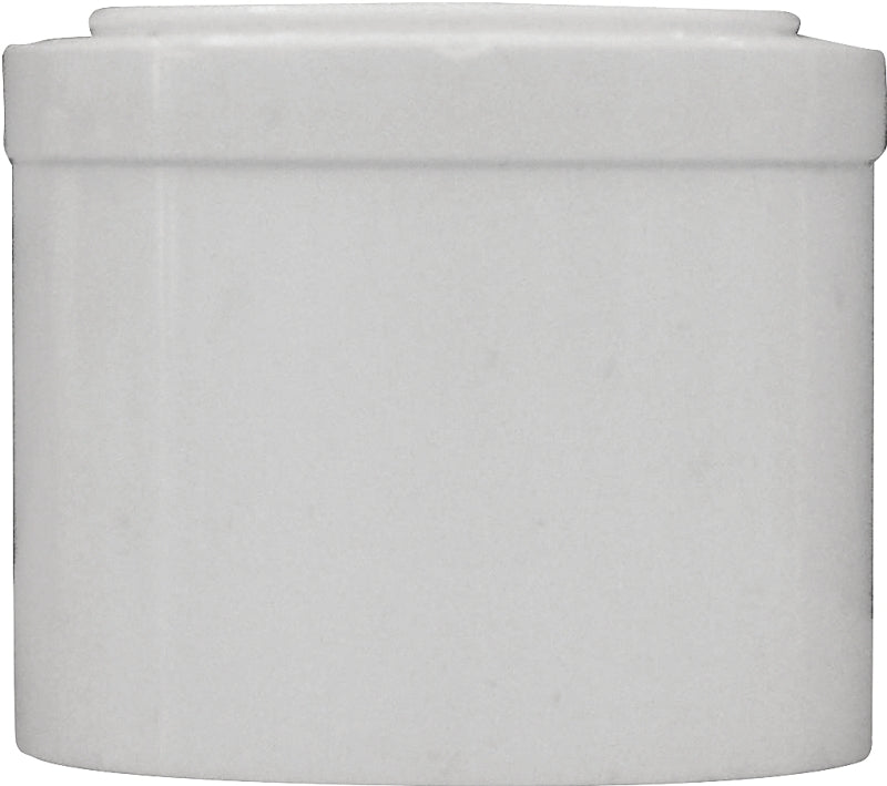 Xirtec 140 435635 Pipe Plug, 1-1/2 in, Male Spigot, PVC, White, SCH 40 Schedule