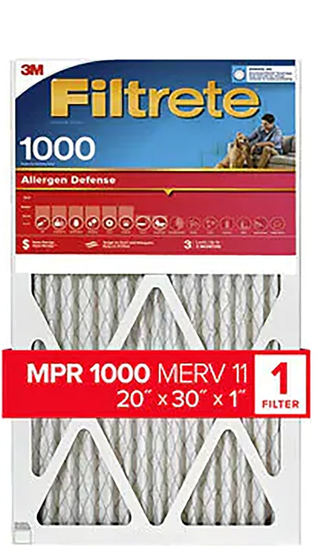 Filtrete 9822DC-6 Micro Allergen Reduction Filter, 30 in L, 20 in W, 11 MERV, 1000 MPR